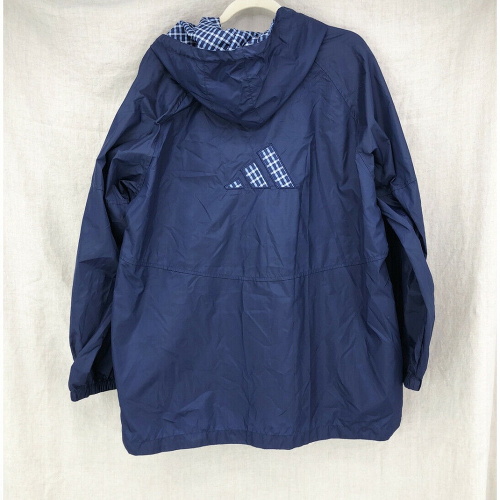 ADIDAS Plaid Three Stripe Windbreaker 1999 Vintage - Picture 4 of 7